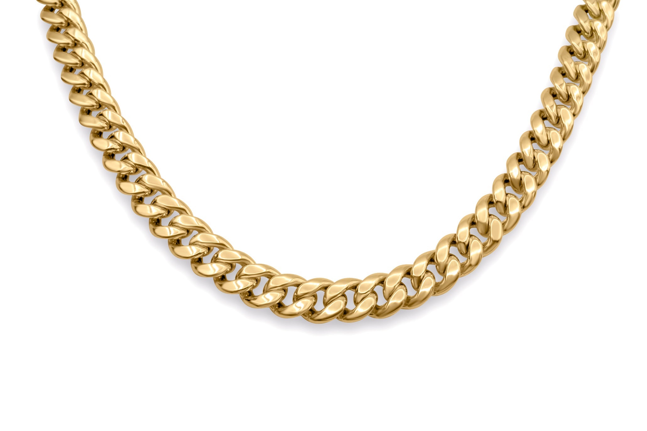 14K Hollow Yellow Gold Miami Cuban Link Bracelet 8mm - NYC Luxury