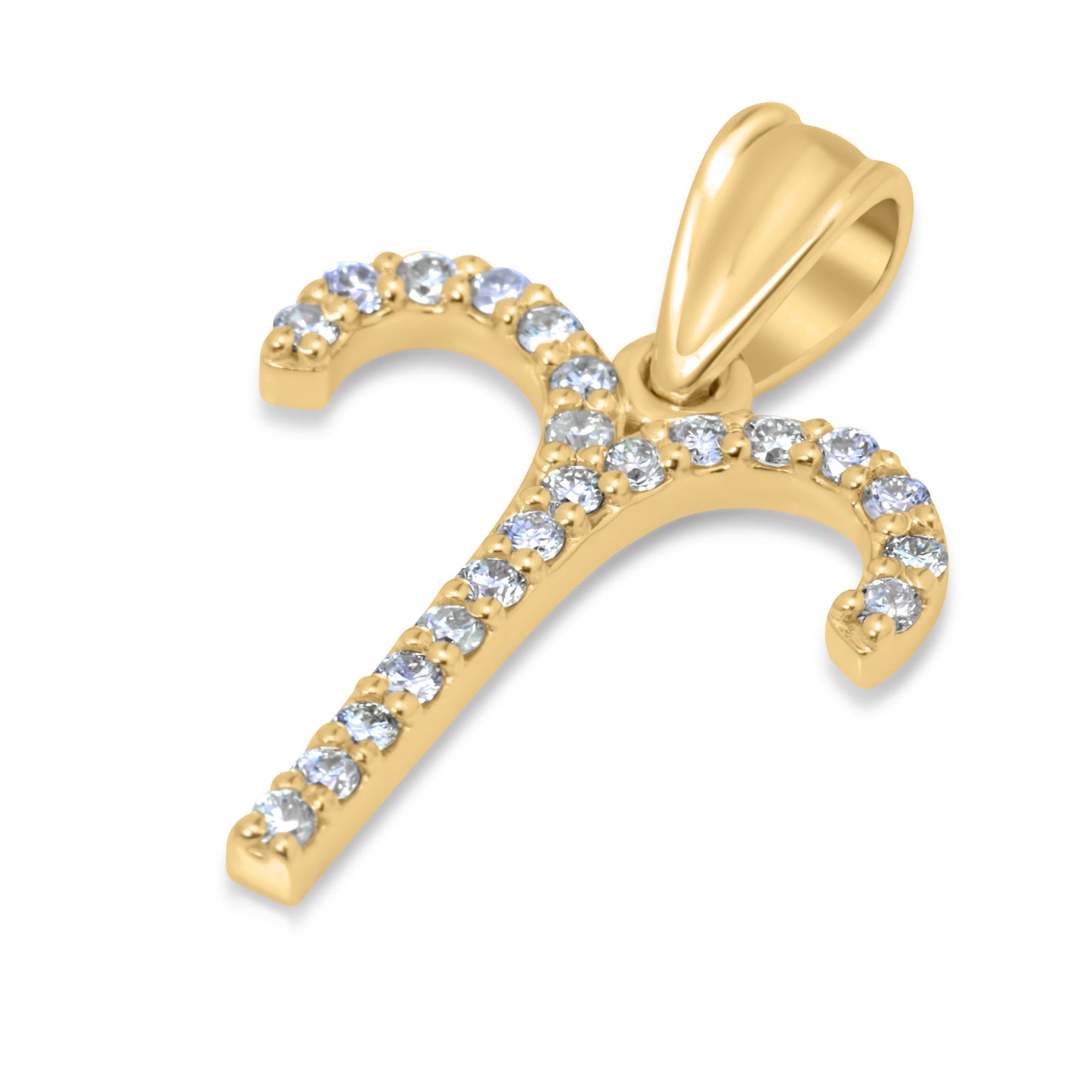 10K Yellow Gold Diamond Aries Pendant 0.35 CTW