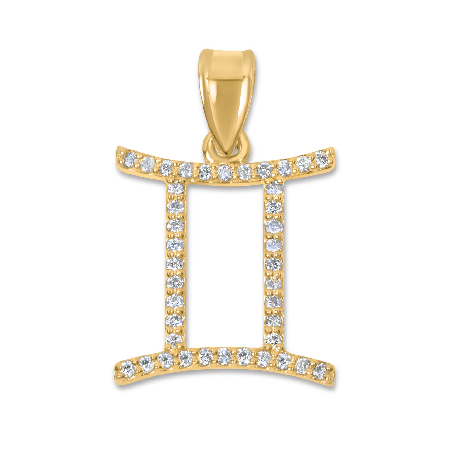 10K Yellow Gold Diamond Gemini Pendant 0.30 CTW