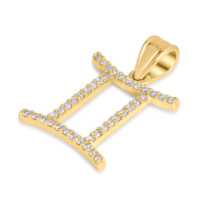 10K Yellow Gold Diamond Gemini Pendant 0.30 CTW