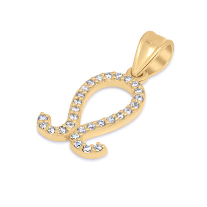 10K Yellow Gold Diamond Leo Pendant 0.31 CTW