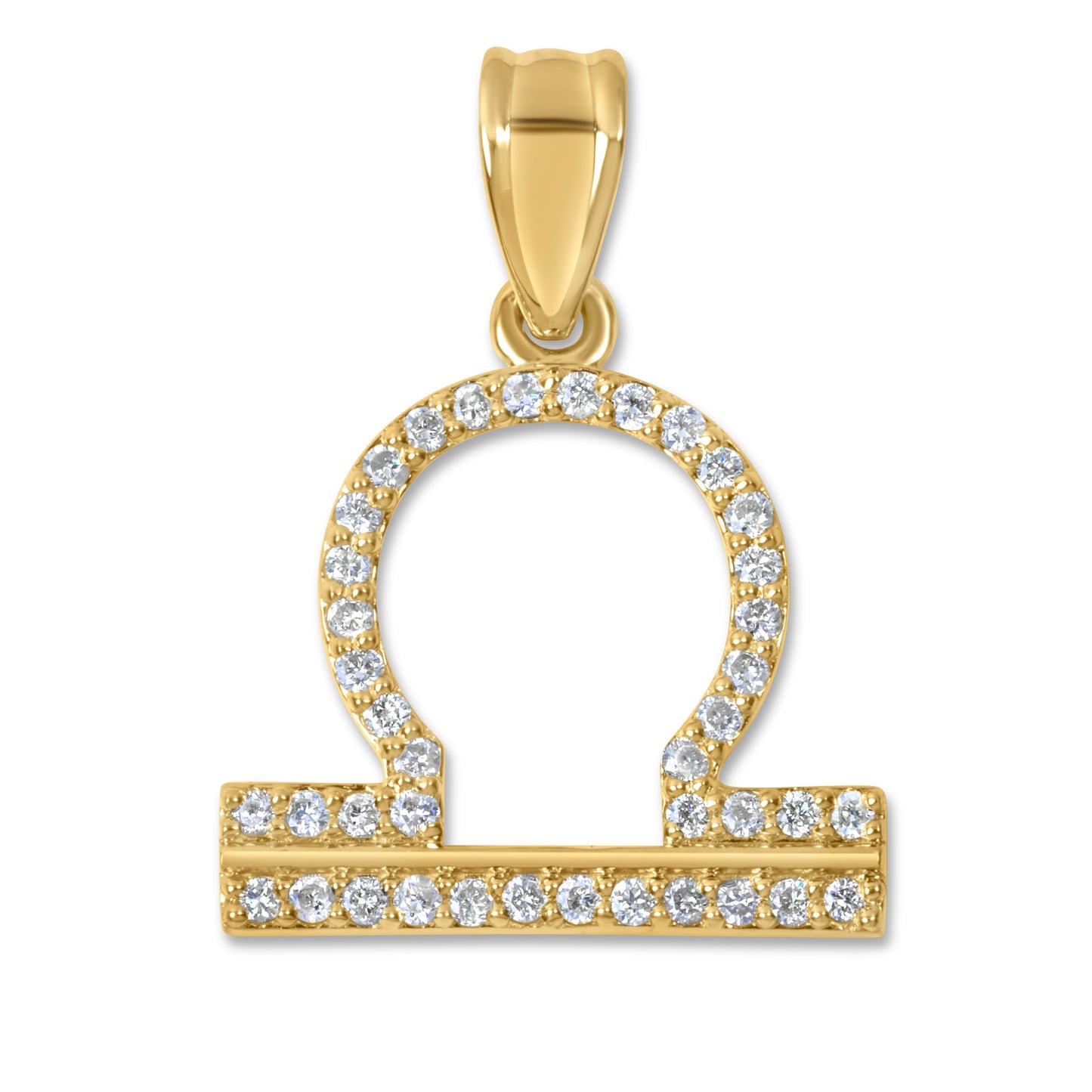 10K Yellow Gold Diamond Libra Pendant 0.35 CTW