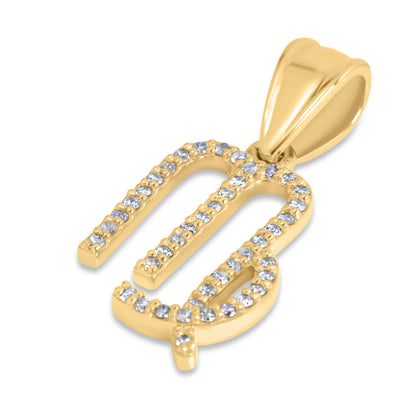 10K Yellow Gold Diamond Virgo Pendant 0.31 CTW