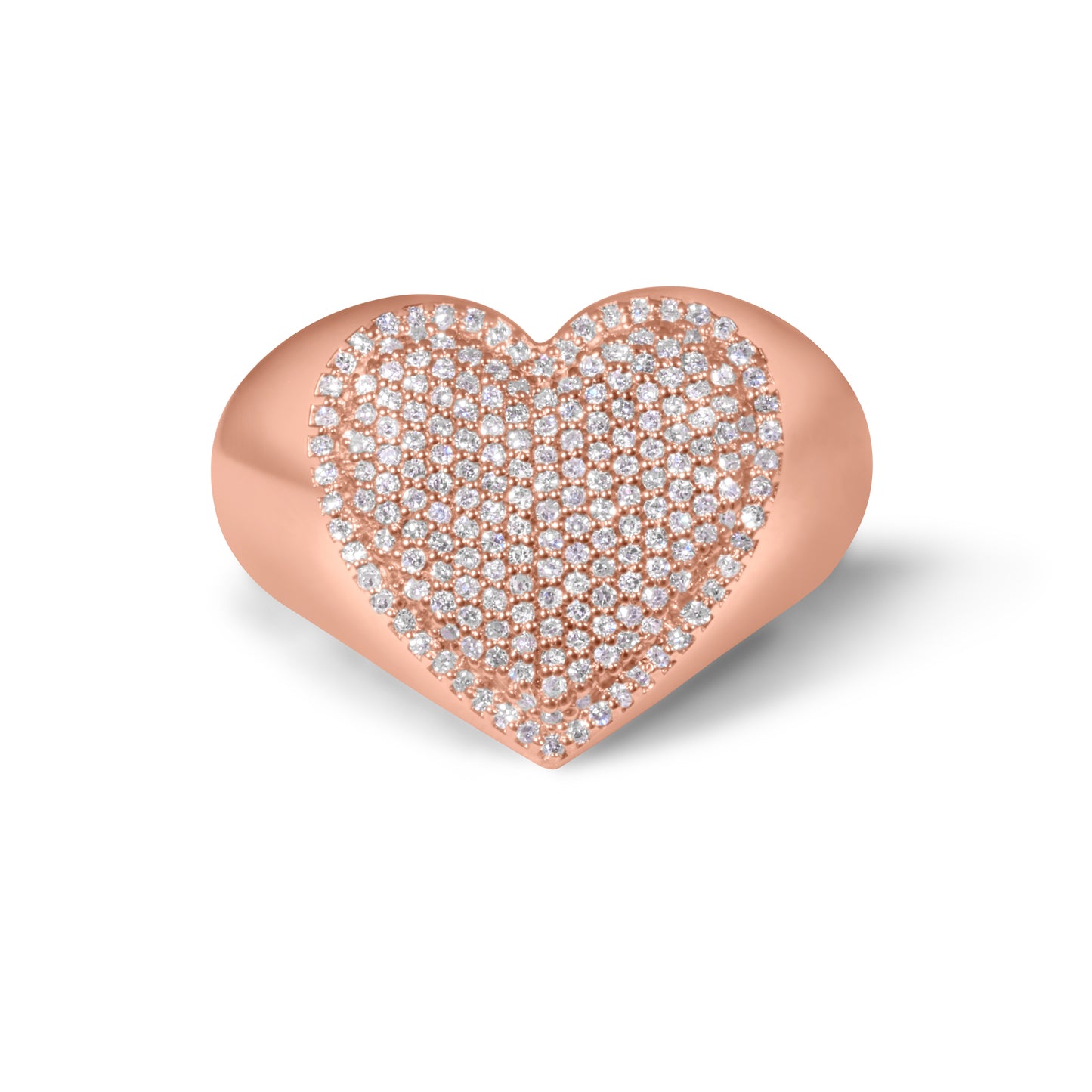 10k Rose Gold Diamond Heart Ring 0.36 CTW