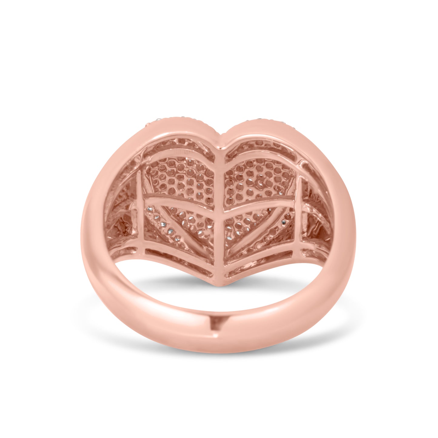 10k Rose Gold Diamond Heart Ring 0.36 CTW