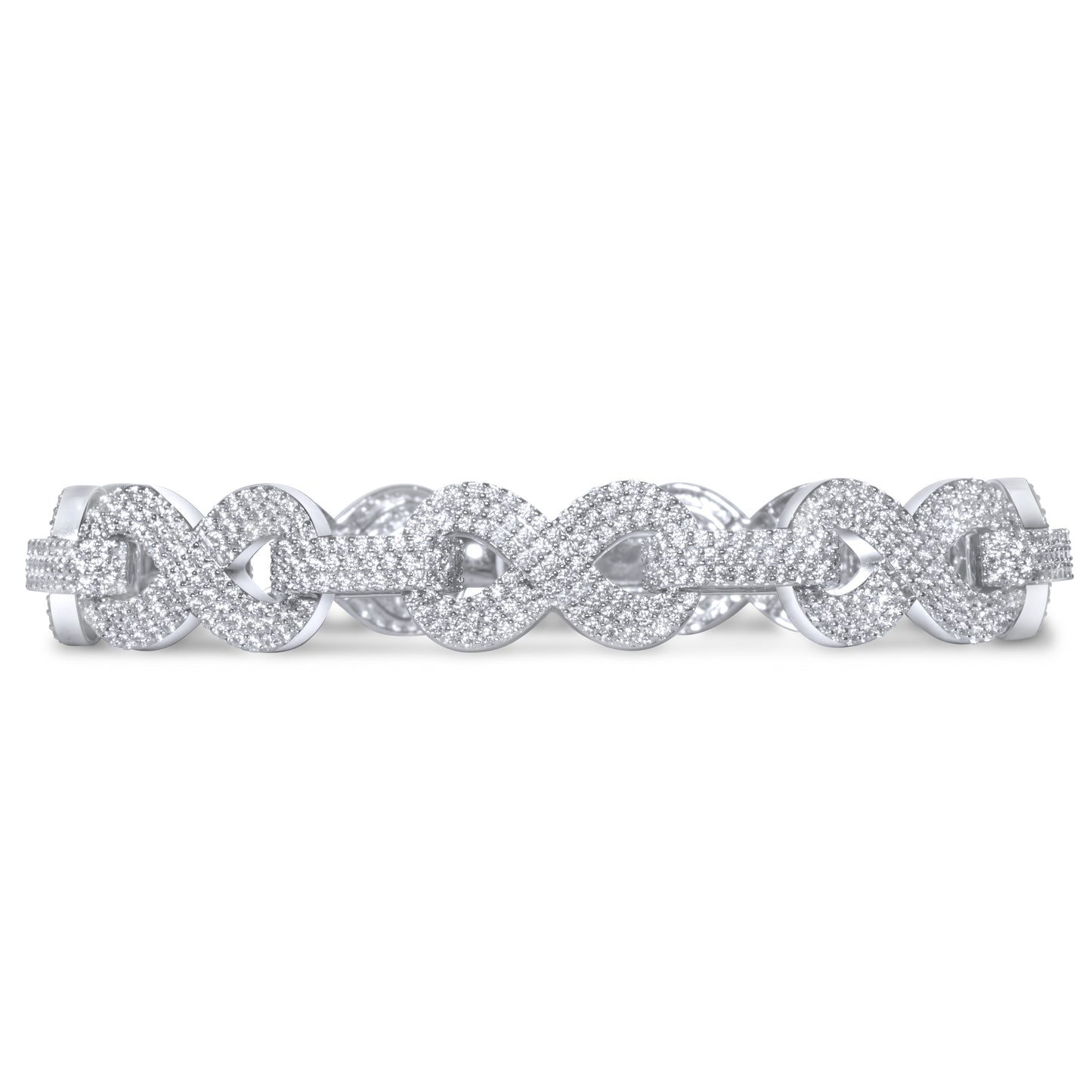 10k White Gold Diamond Bracelet 8.91 ctw