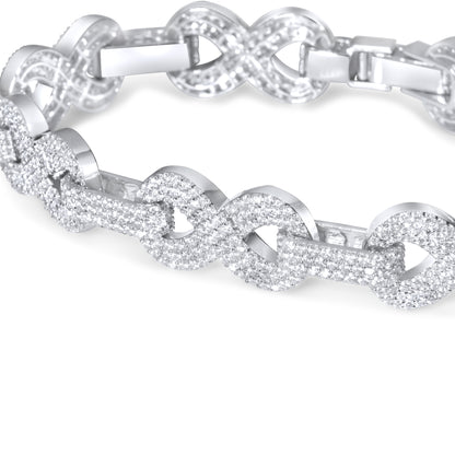 10k White Gold Diamond Bracelet 8.91 ctw