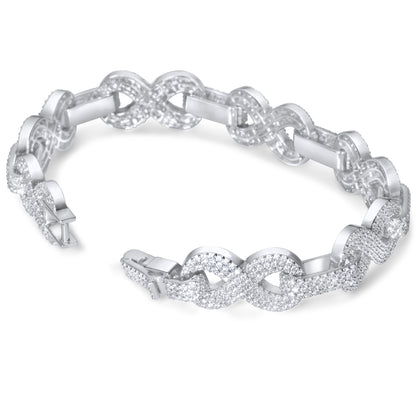 10k White Gold Diamond Bracelet 8.91 ctw