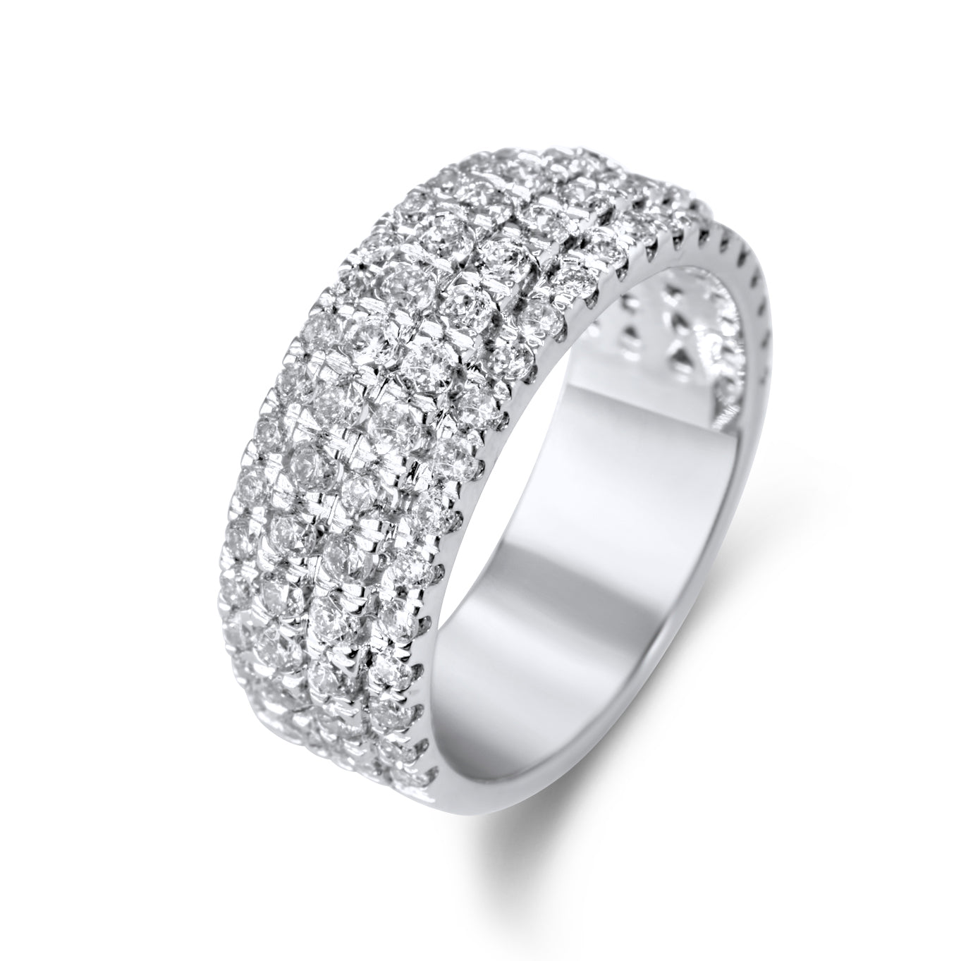 10k White Gold Diamond Ring 1.95 ctw