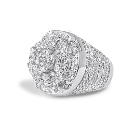 10k White Gold Diamond Ring 2.90 ctw