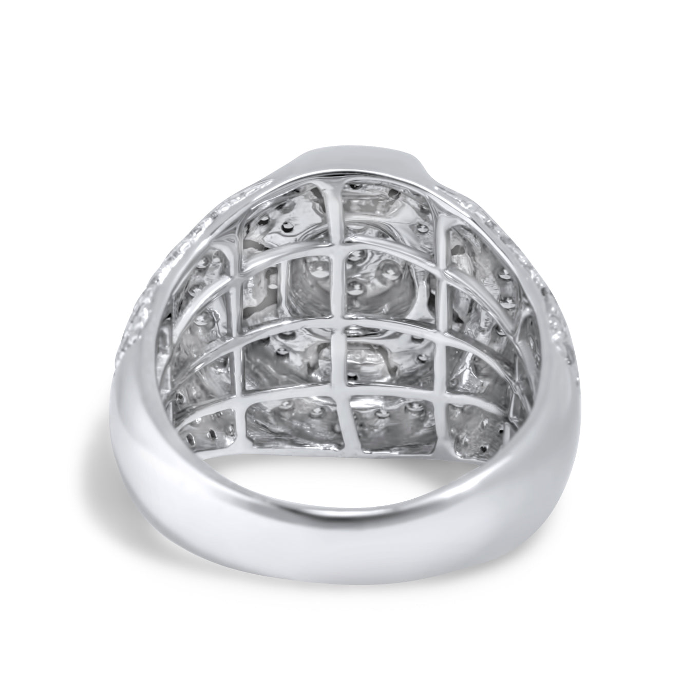 10k White Gold Diamond Ring 2.90 ctw