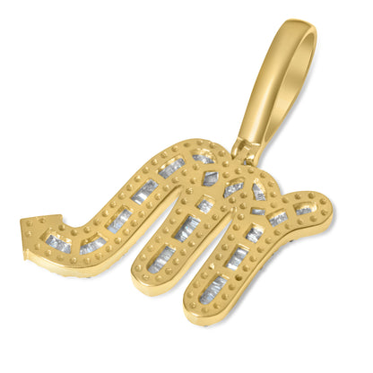 10k Yellow Gold Diamond Baguette Scorpio Pendant 0.55 CTW