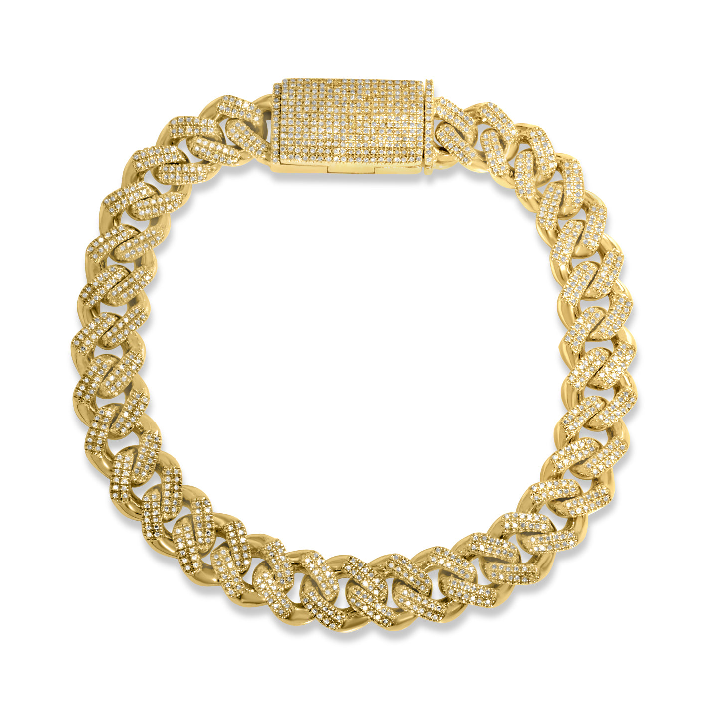 10k Yellow Gold Diamond Bracelet 2.03 ctw