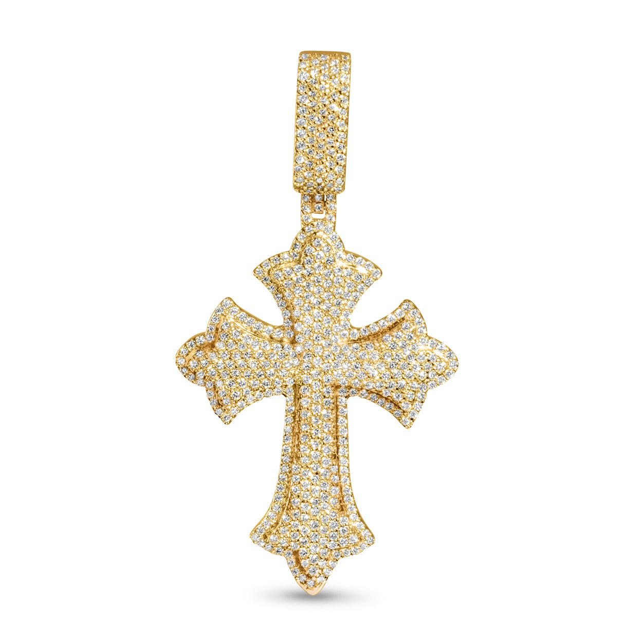 10k Yellow Gold Diamond Cross Pendant 0.52 ctw