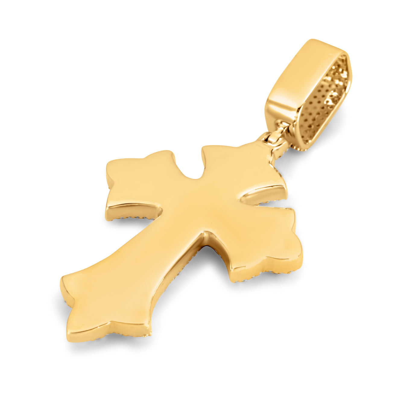 10k Yellow Gold Diamond Cross Pendant 0.52 ctw