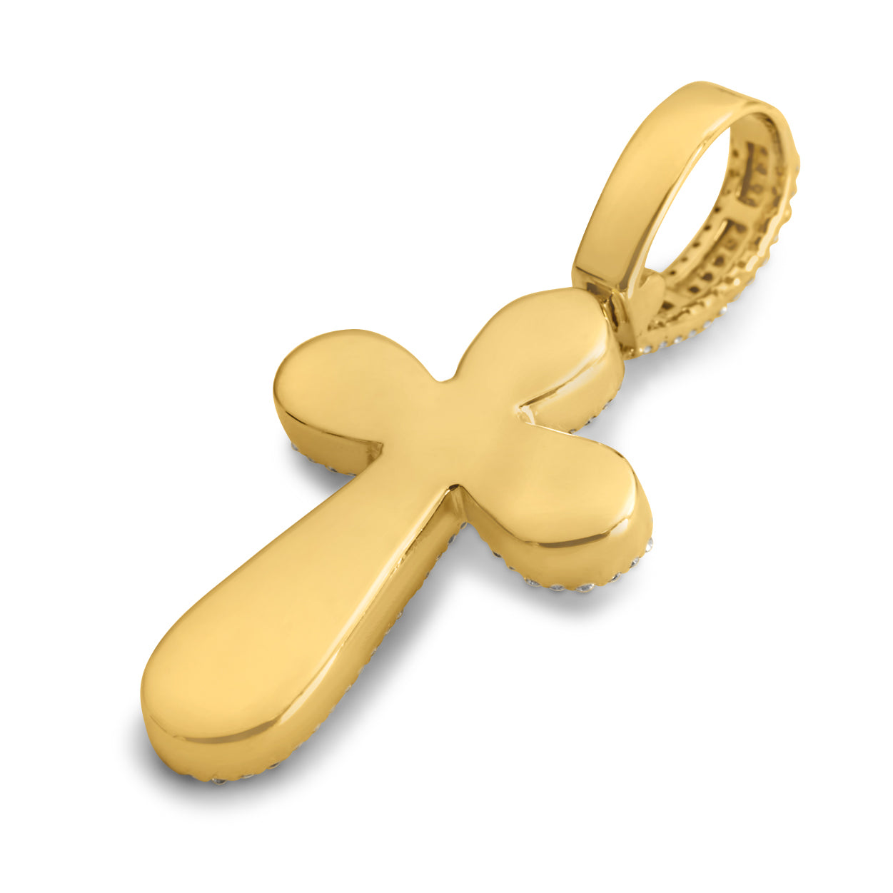 10k Yellow Gold Diamond Cross Pendant 0.72 ctw