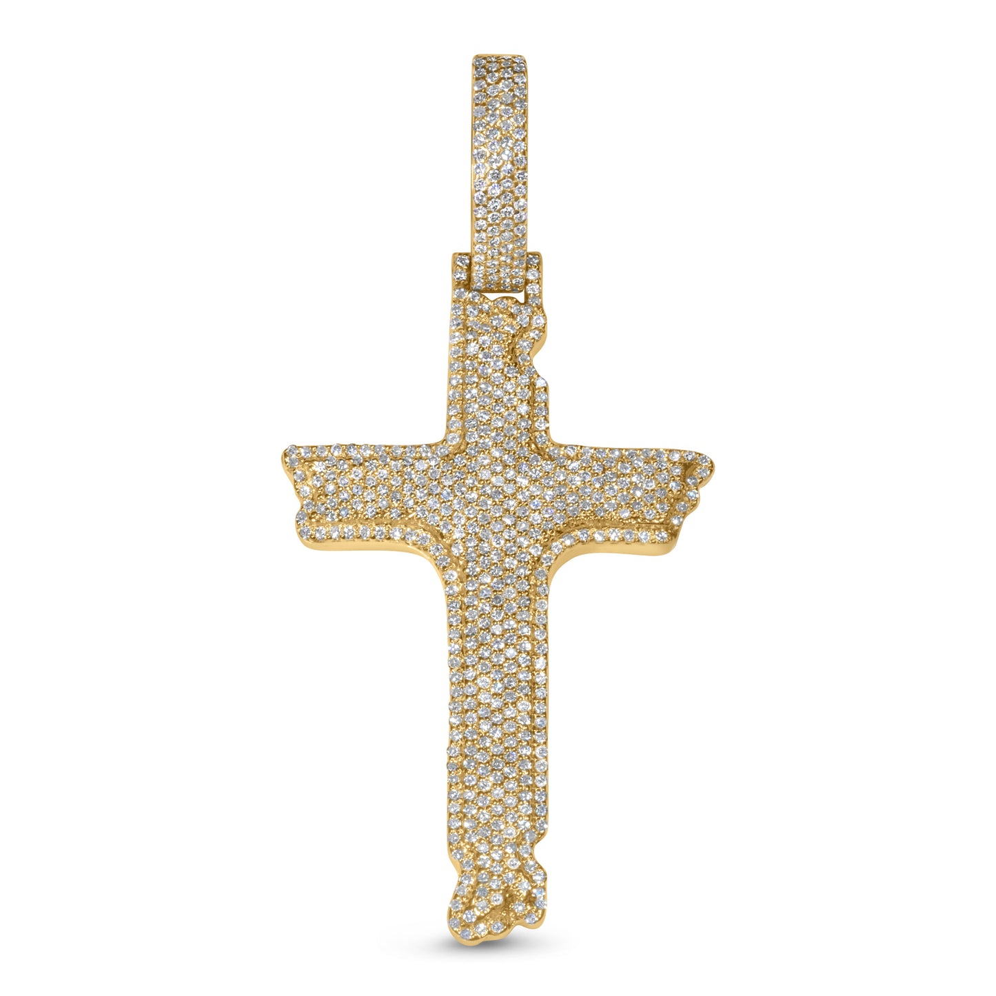 10k Yellow Gold Diamond Cross Pendant 0.93 ctw