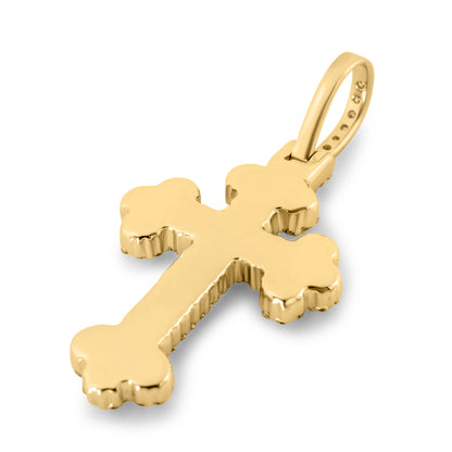 10k Yellow Gold Diamond Cross Pendant 1.68 ctw