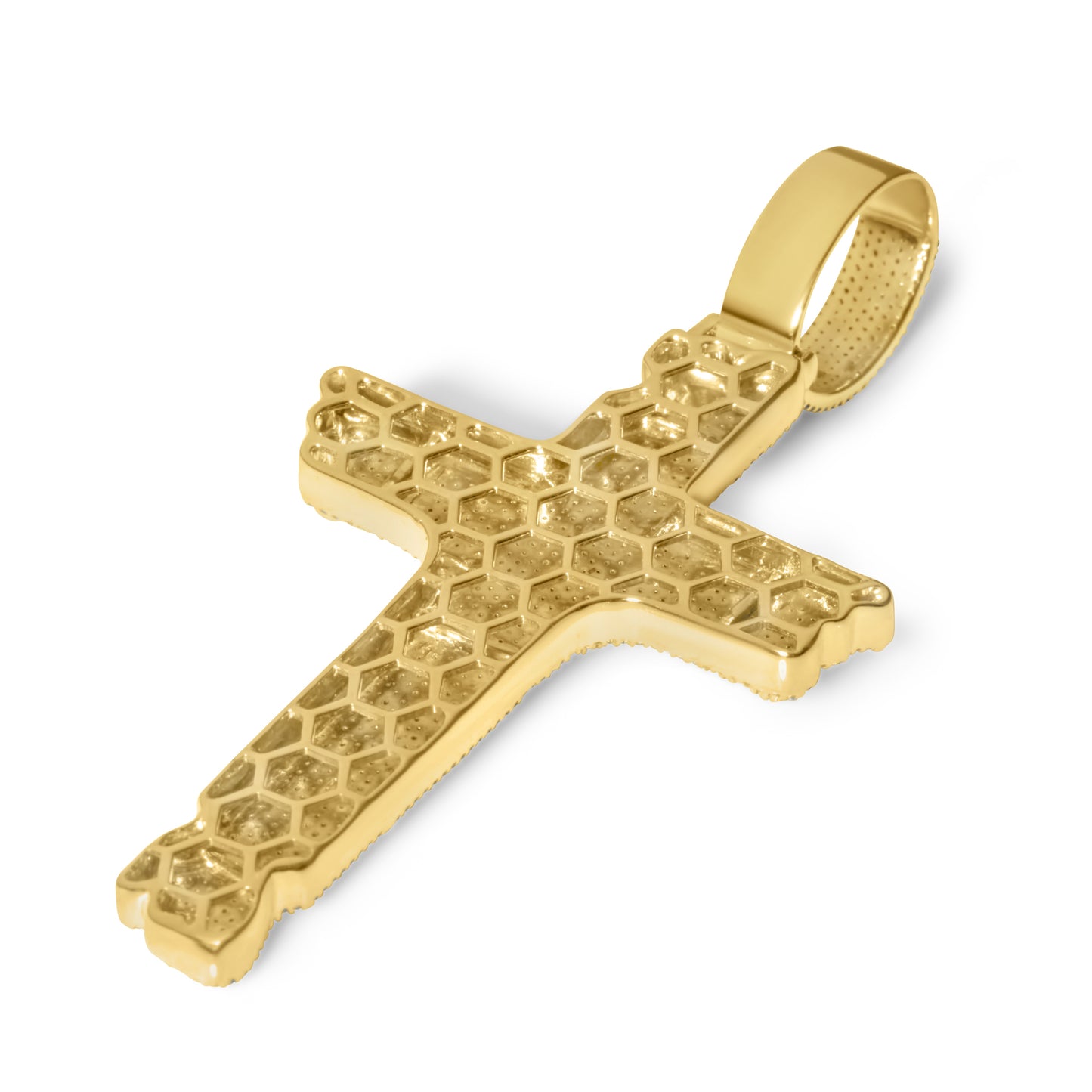 10k Yellow Gold Diamond Cross Pendant 2.62 ctw