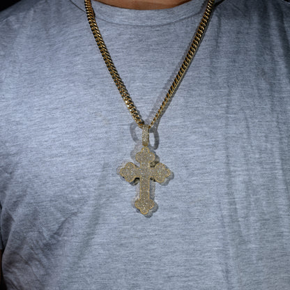 10k Yellow Gold Diamond Cross Pendant 3.05 ctw