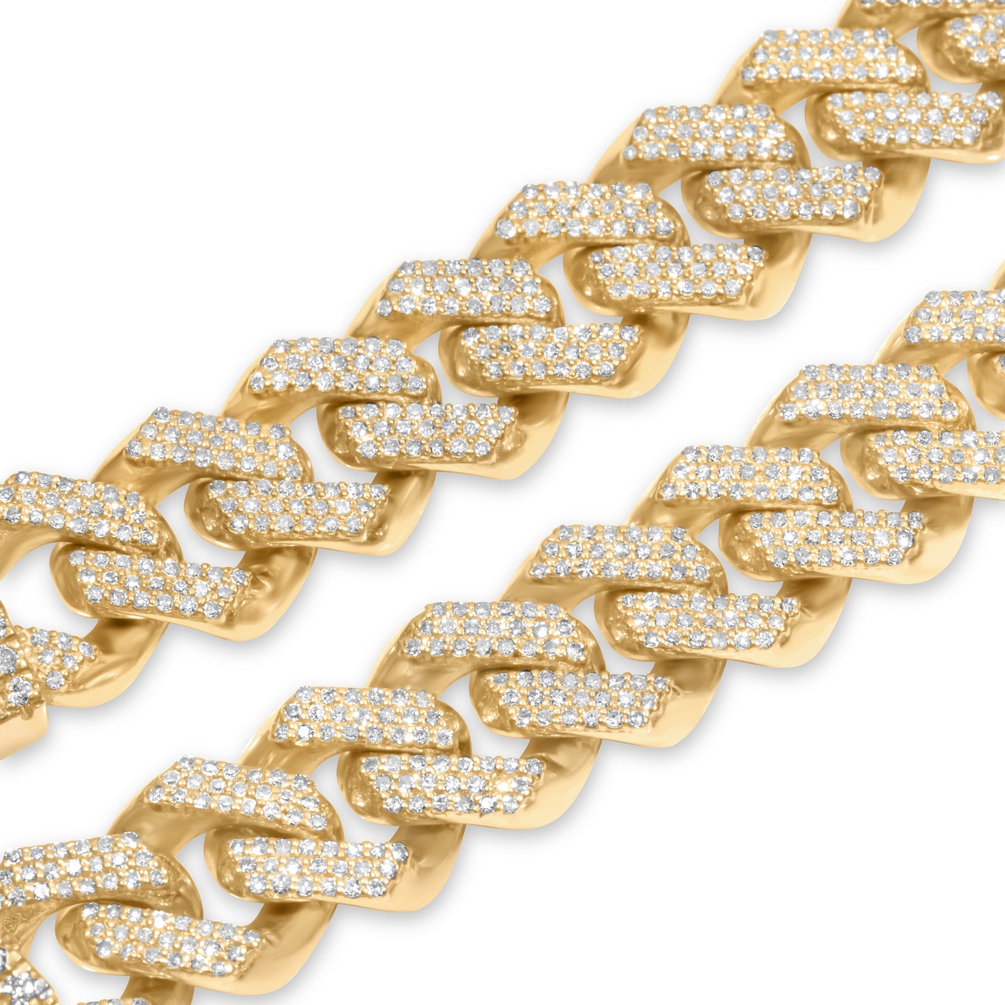 10K Gold Diamond Cuban Chain 9.75mm 6.81 CTW