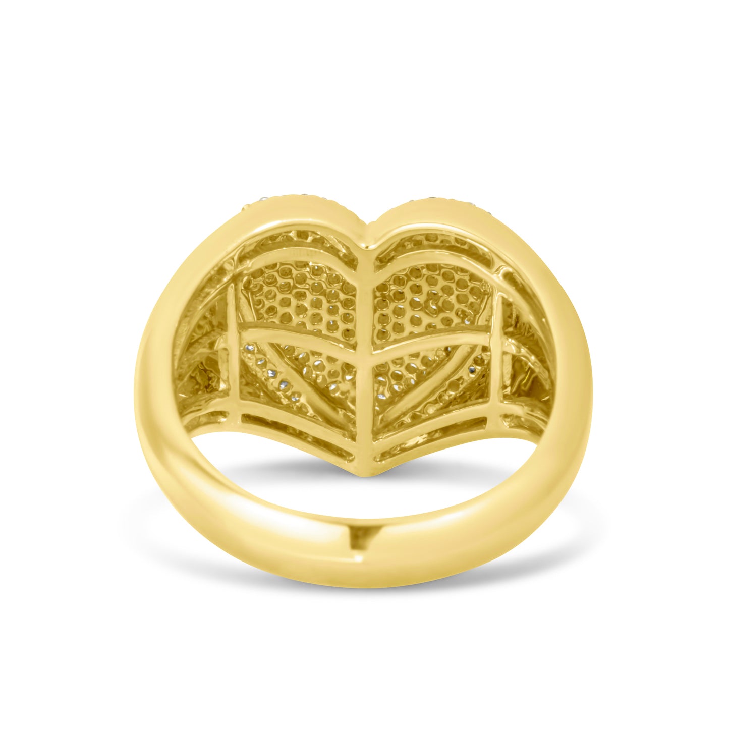 10k Solid Gold Diamond Heart Ring 0.36 ctw