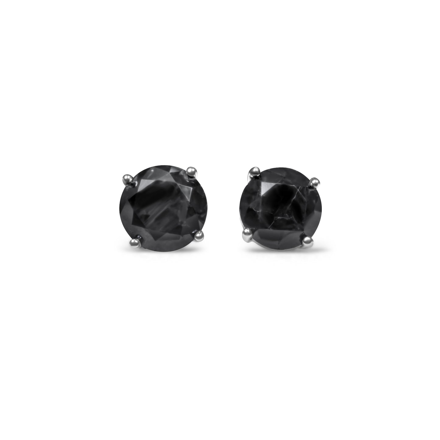 14k Yellow Gold Black Diamond Stud Earring 1.08 CTW