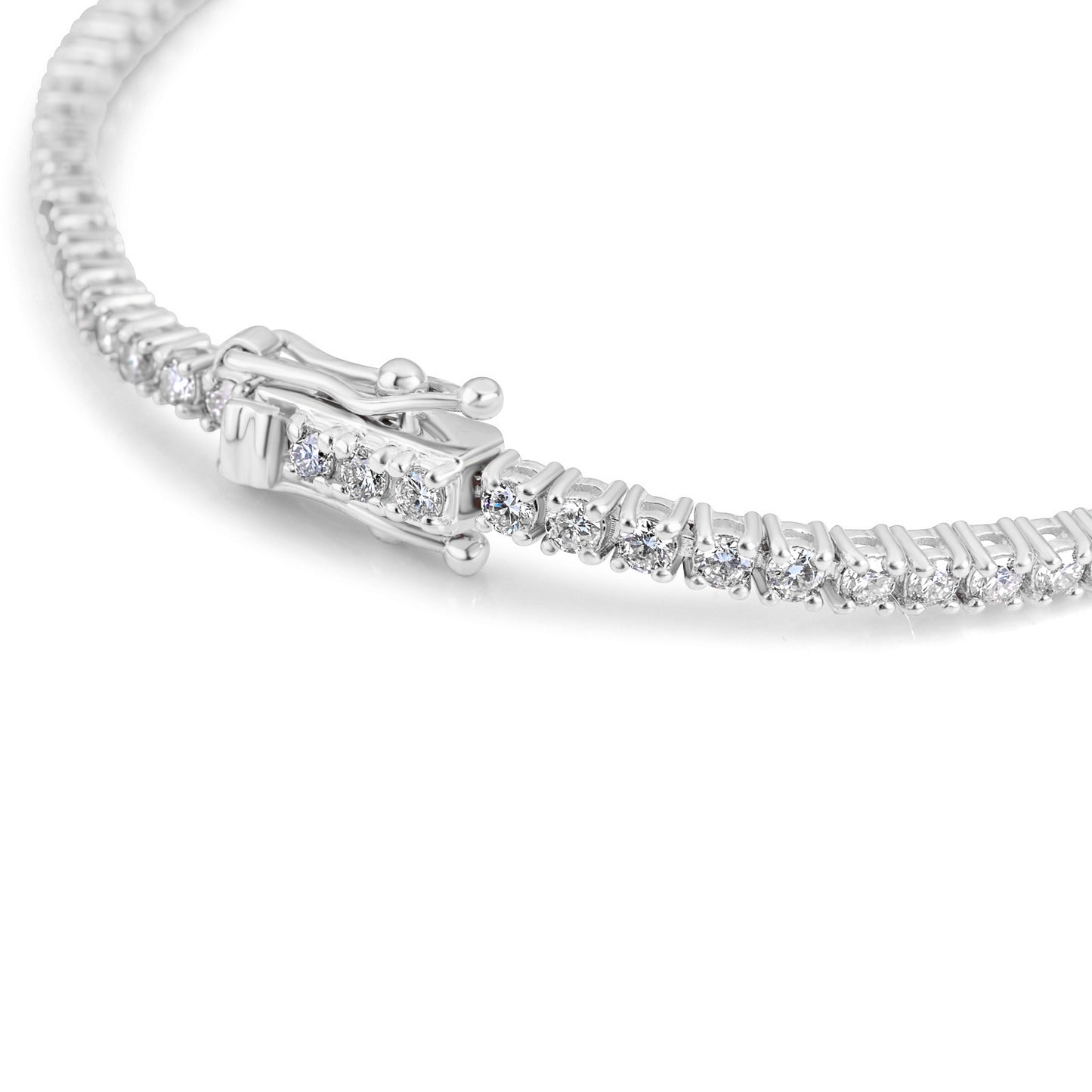 14k White Gold Diamond Tennis Bracelet 1.70 ctw