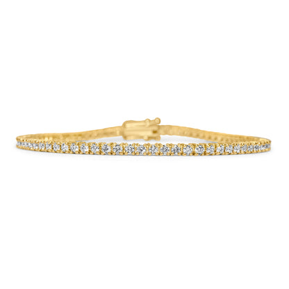 14k Yellow Gold Diamond Tennis Bracelet 1.91 ctw