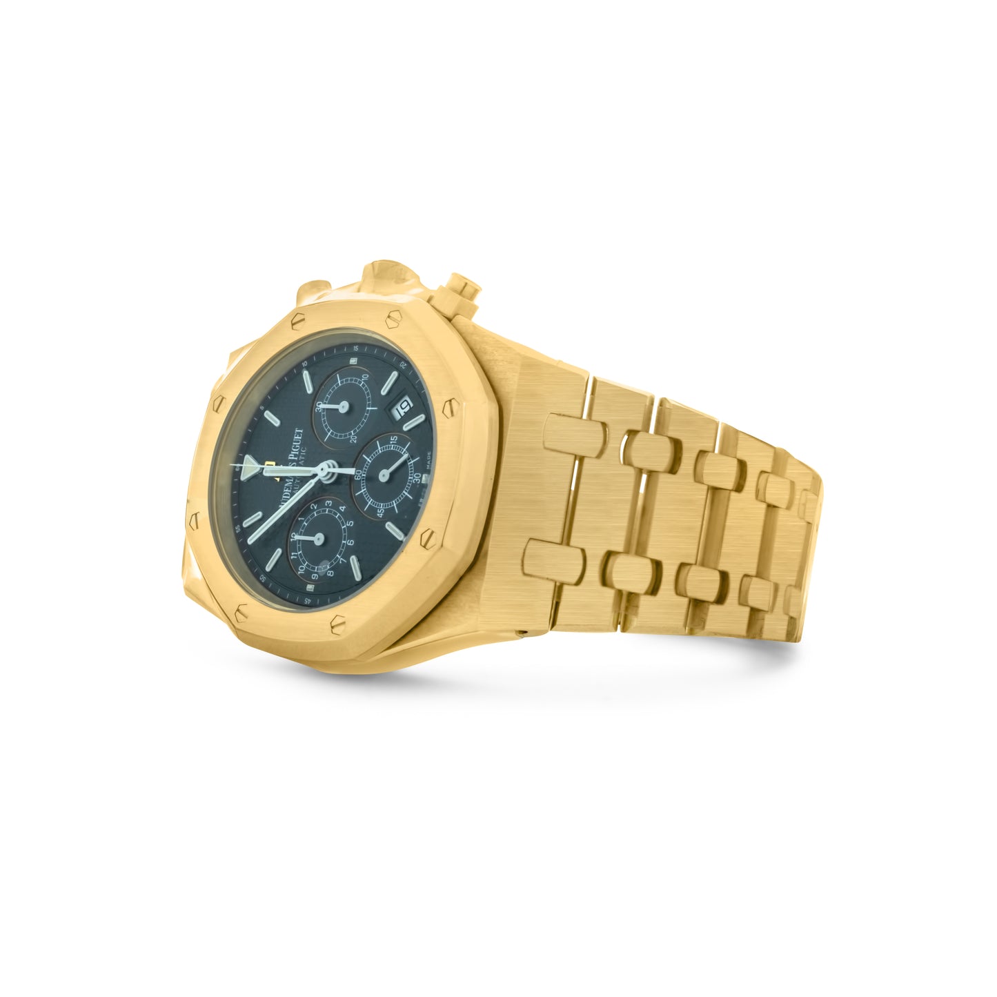 Audemars Piguet Royal Oak 39mm Yellow Gold, Chronograph, Rare Kasparov Blue Dial (DISCONTINUED) Ref. 26022BA