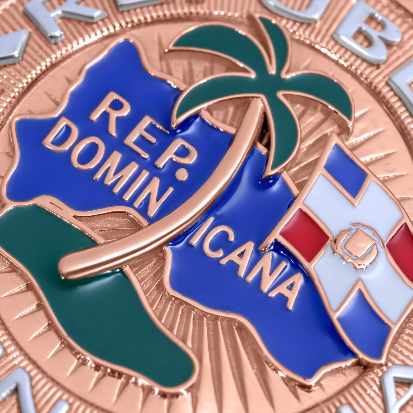 14K Rose Gold Dominican Republic Pendant