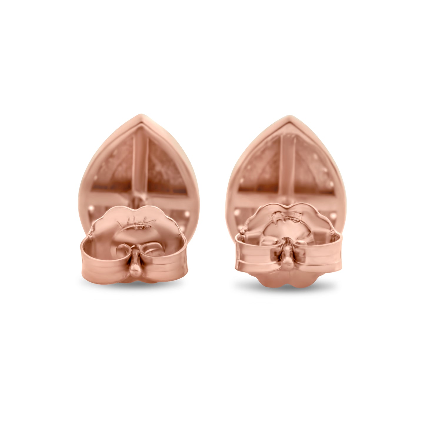 10k Rose Gold Pear Earrings .75ctw