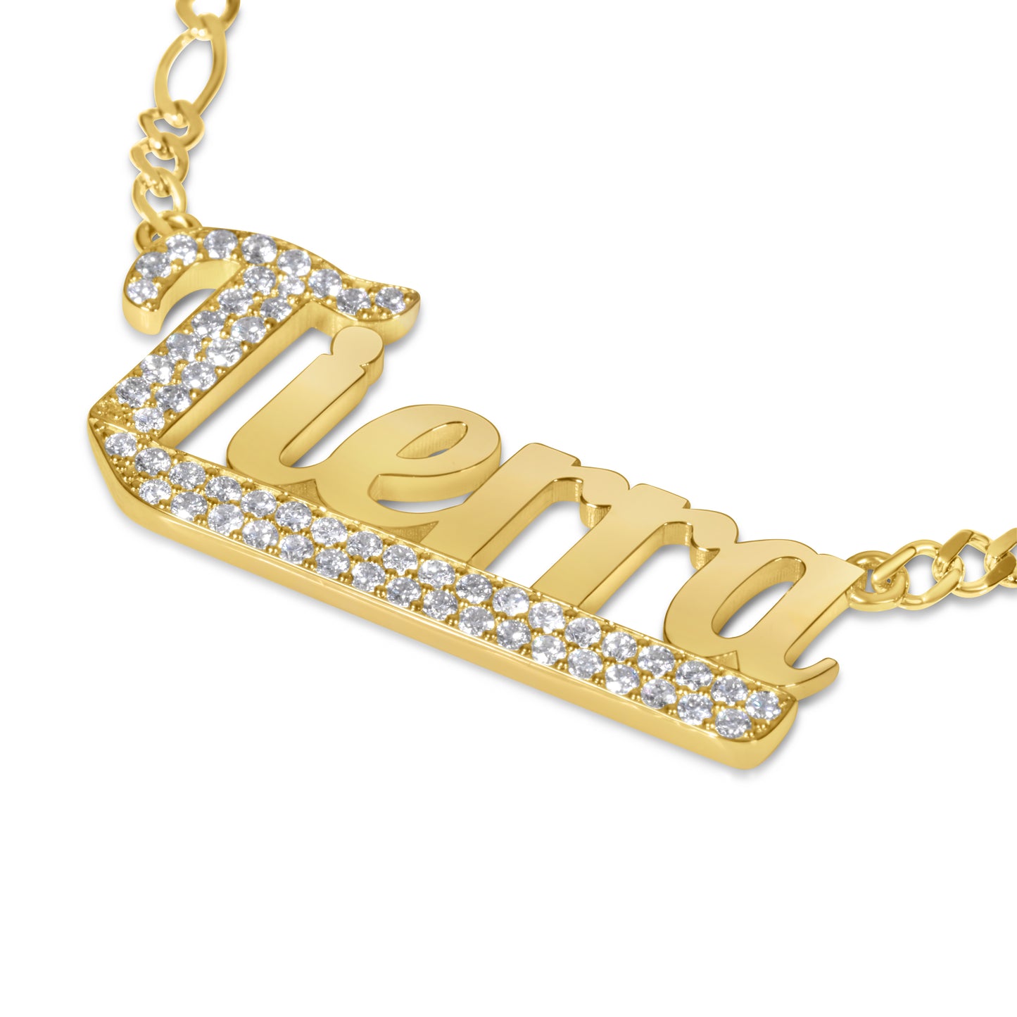 14K Solid Gold Personalized Name Necklace Cursive