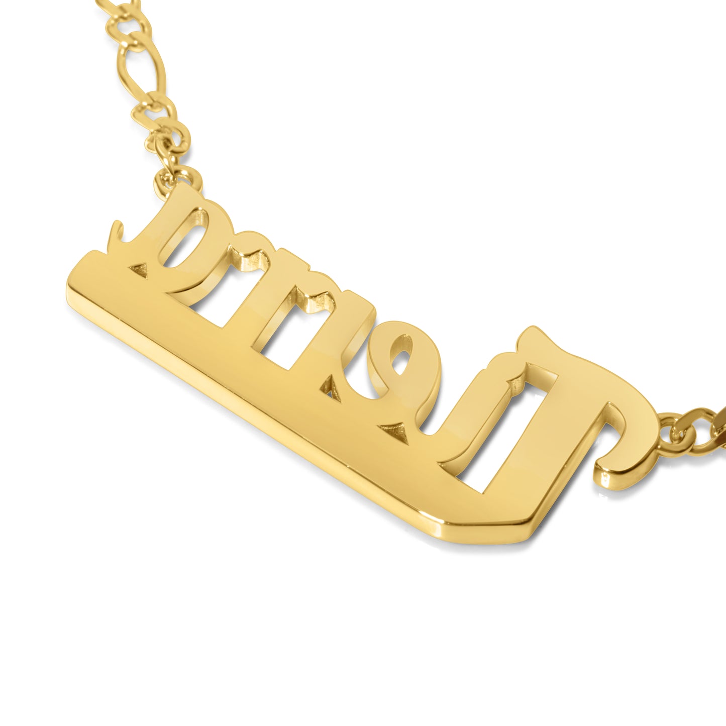 14K Solid Gold Personalized Name Necklace Cursive