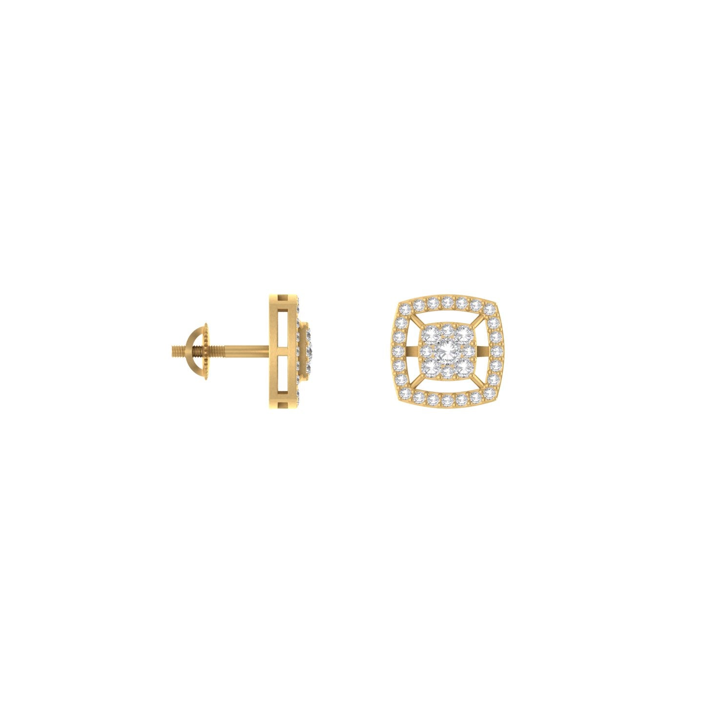 14K Gold Diamond Earring 0.69 CTW