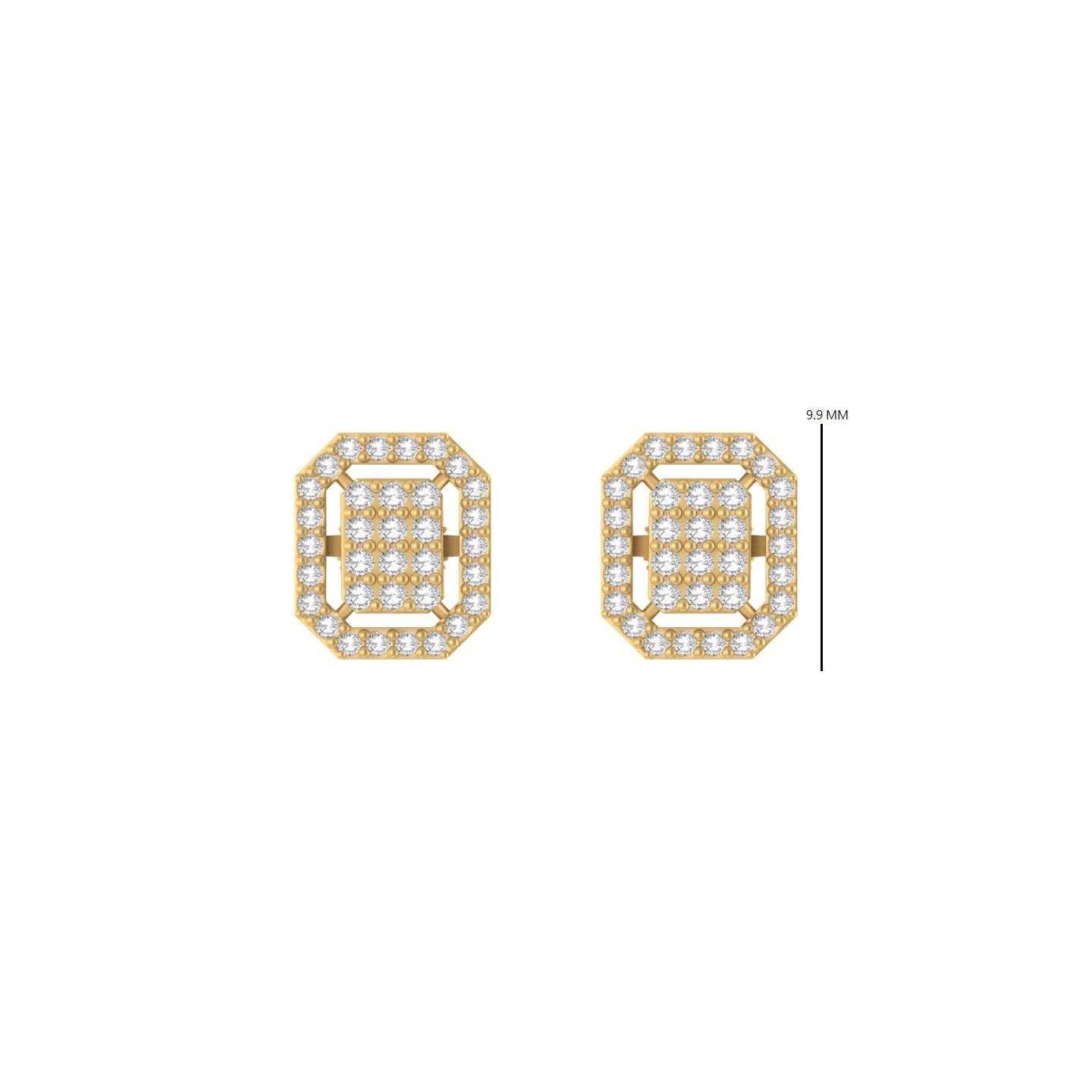 14K Gold Diamond Earring 0.5 CTW