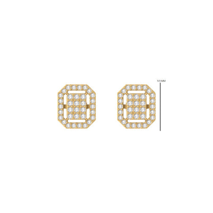 14K Gold Diamond Earring 0.5 CTW