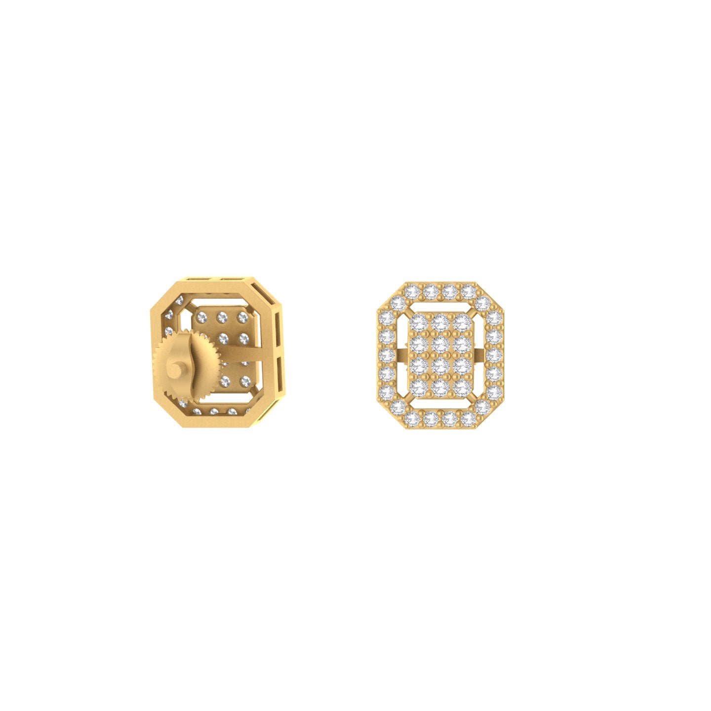 14K Gold Diamond Earring 0.5 CTW