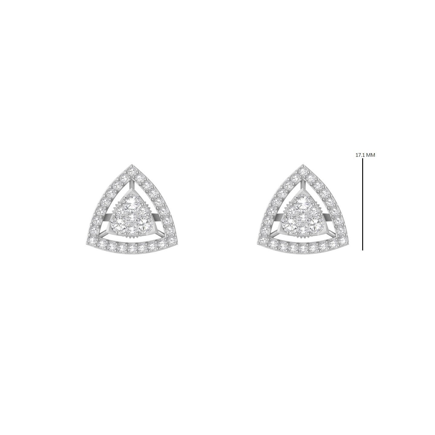 14K Gold Diamond Earring 0.67 CTW