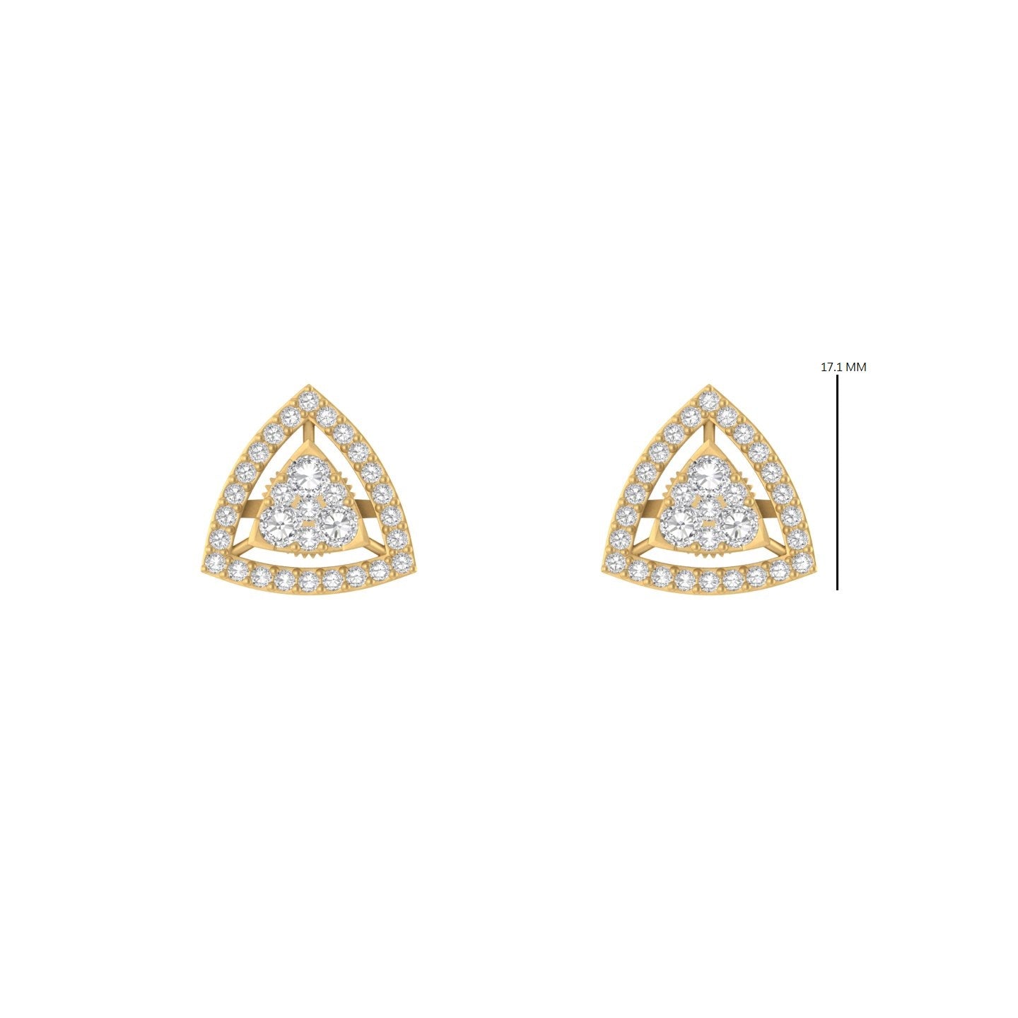 14K Gold Diamond Earring 0.67 CTW