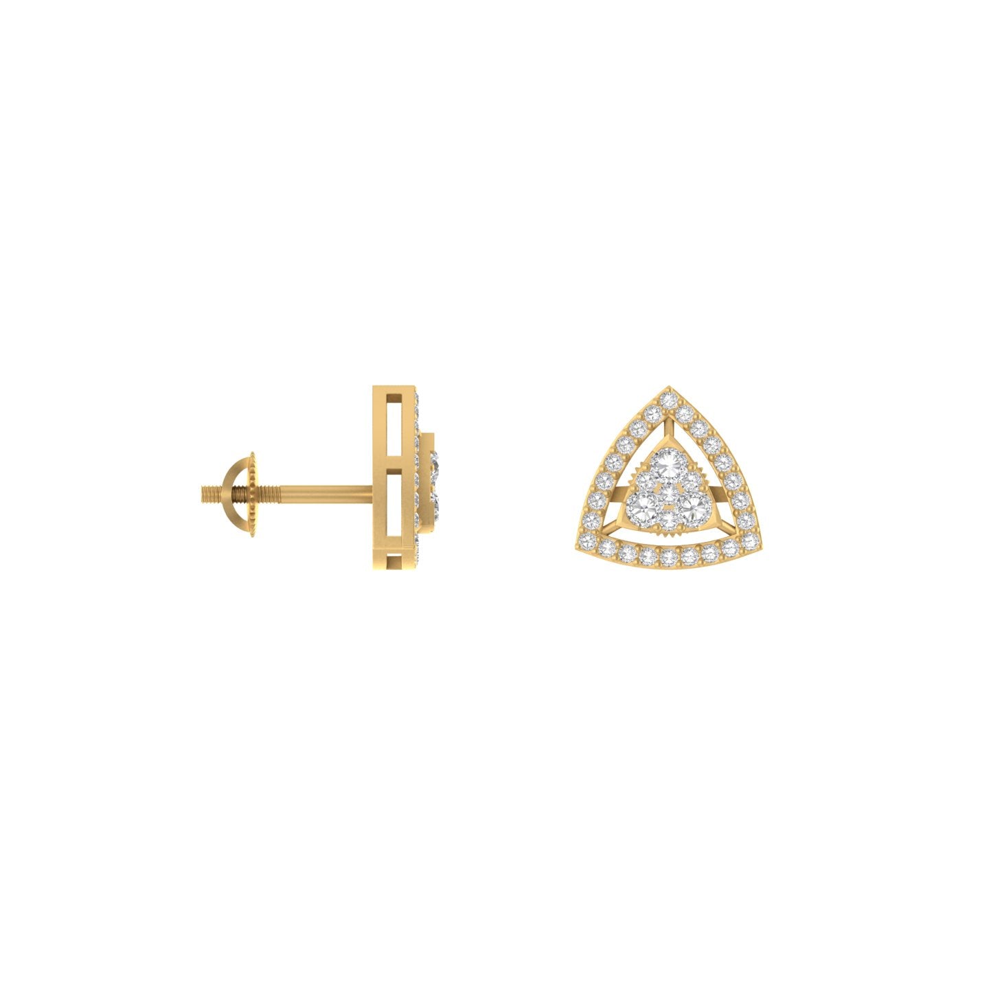 14K Gold Diamond Earring 0.67 CTW