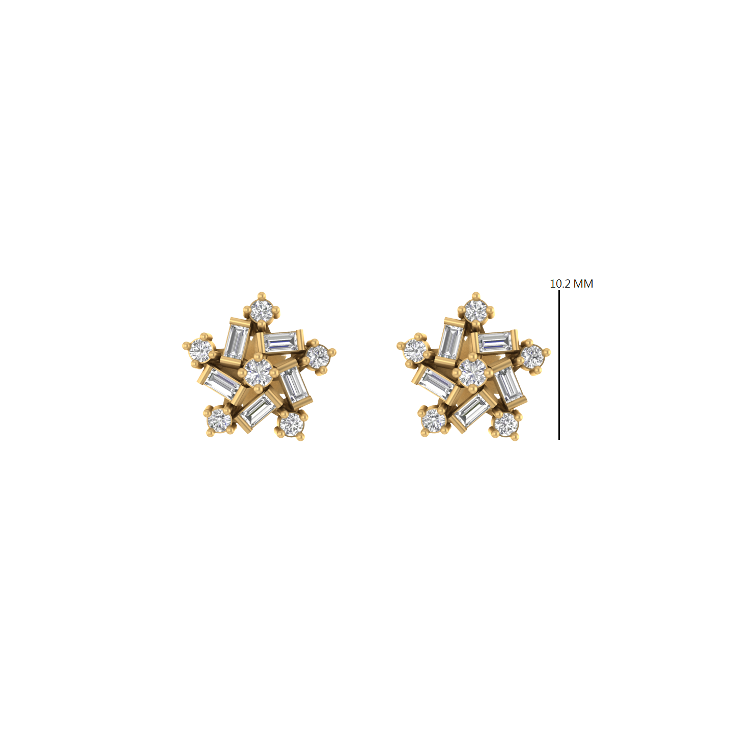 14K Gold Diamond Earring 0.25 CTW