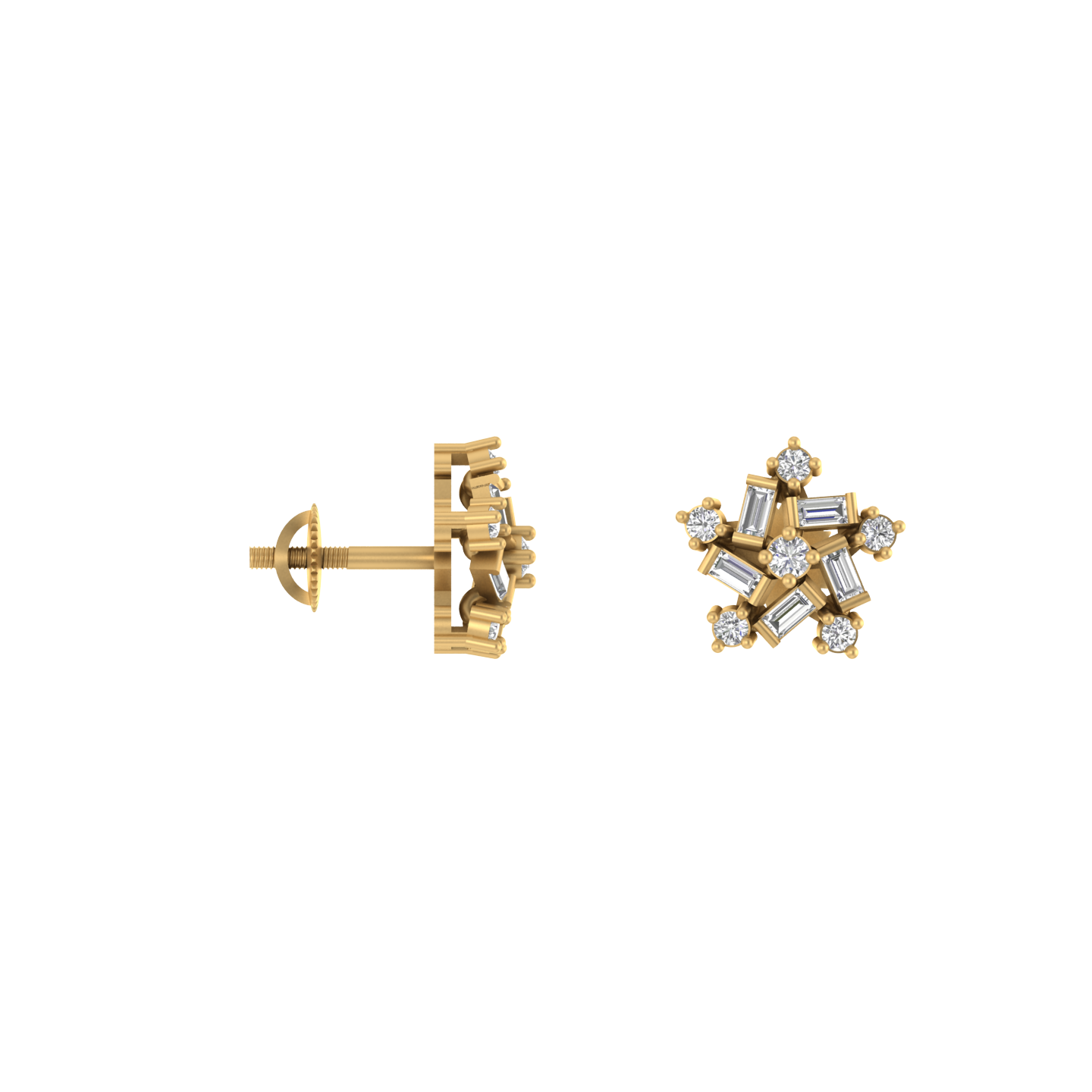 14K Gold Diamond Earring 0.25 CTW