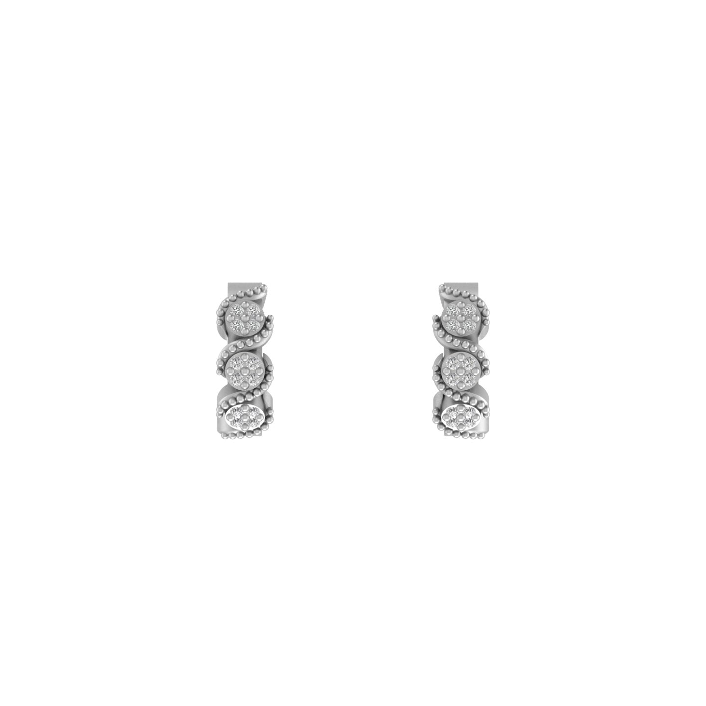 14K Gold Diamond Earring 0.07 CTW