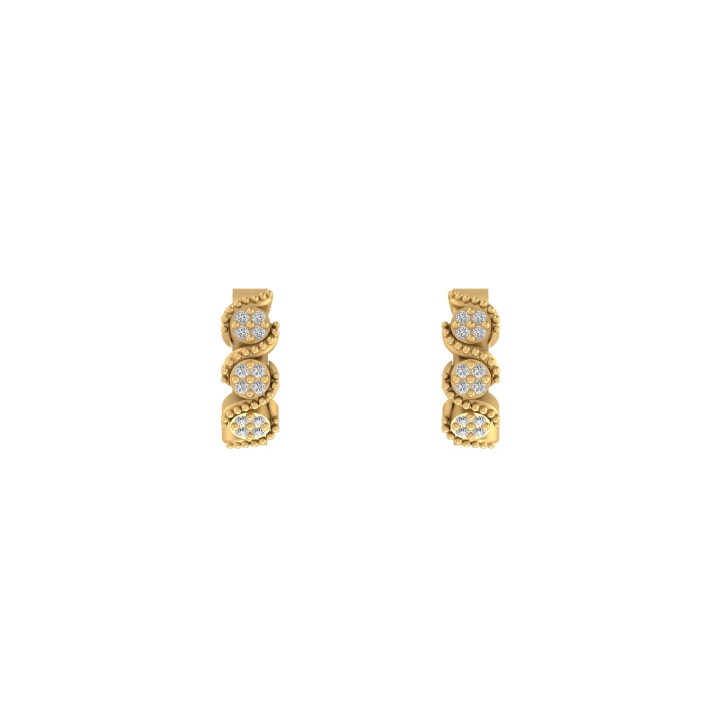 14K Gold Diamond Earring 0.07 CTW