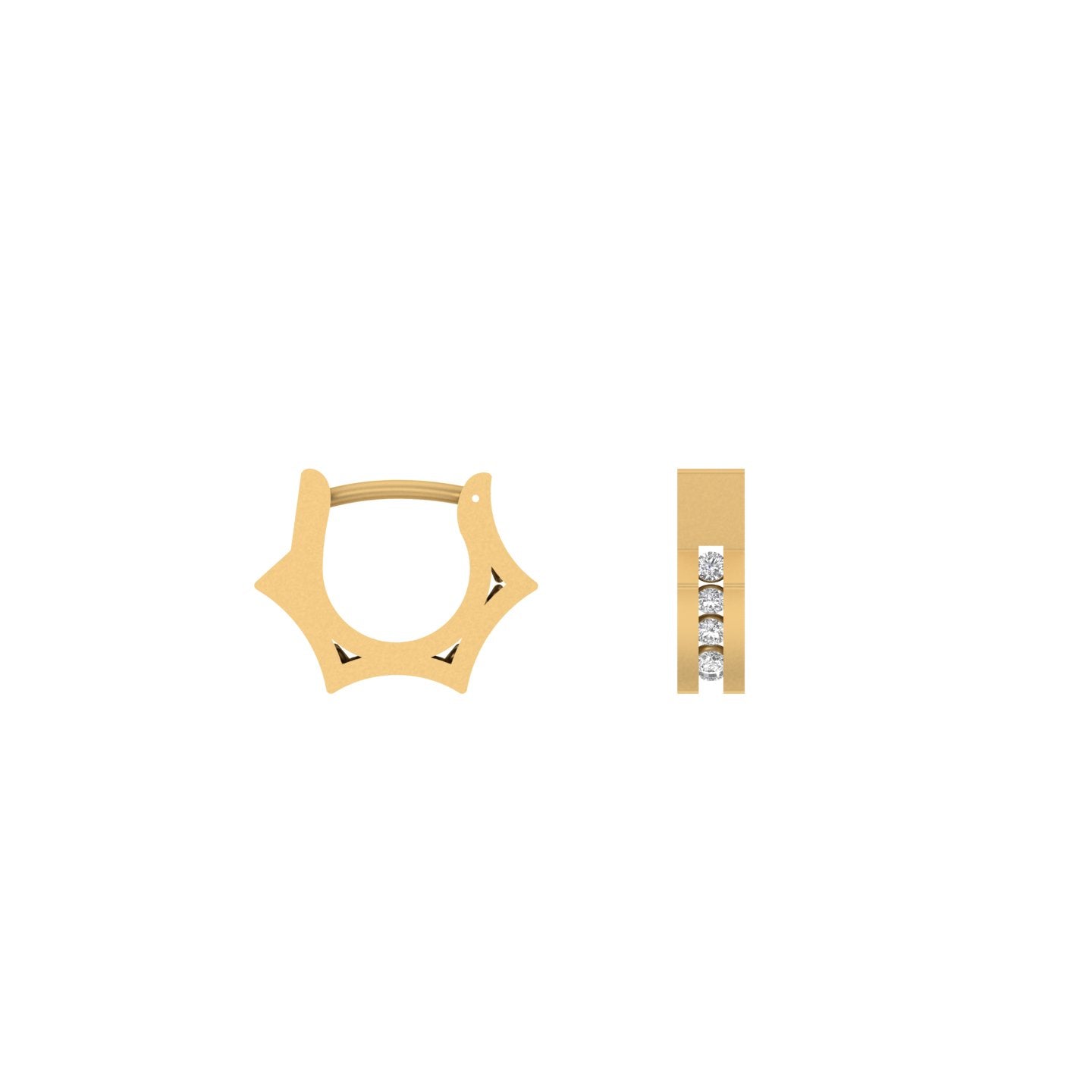 14K Gold Diamond Earring 0.22 CTW