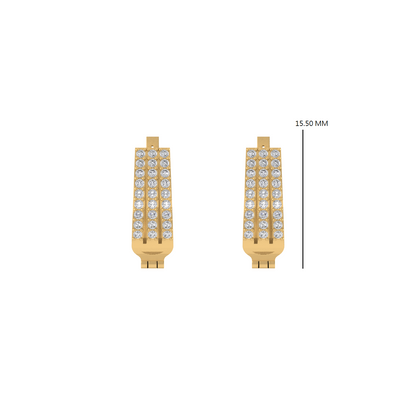 14K Gold Diamond Earring 0.43 CTW