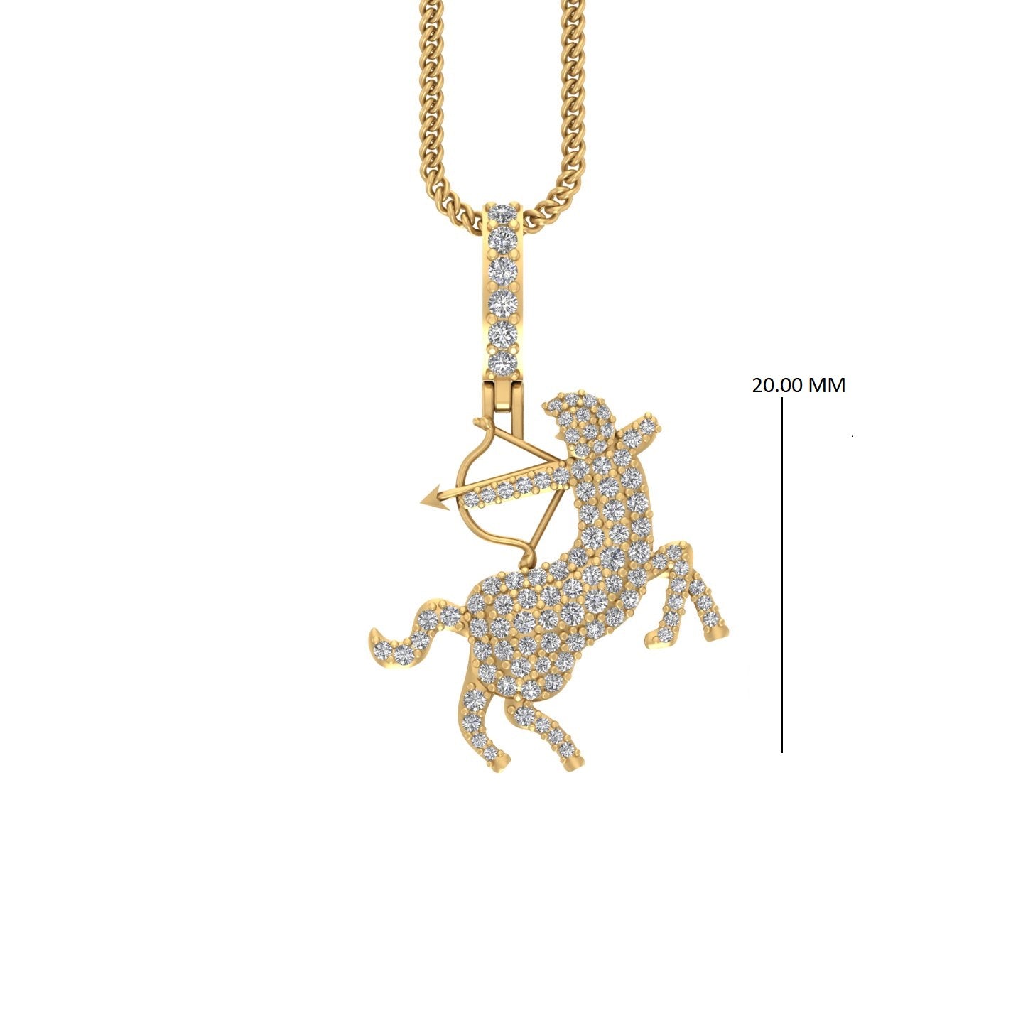 14K Yellow Gold Diamond Zodiac 0.59 CTW