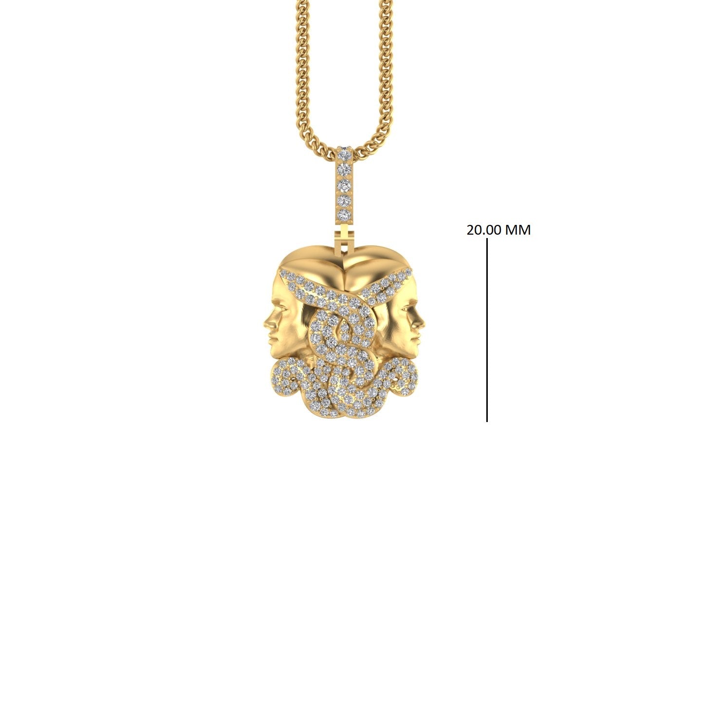 14K Yellow Gold Diamond Zodiac 0.52 CTW