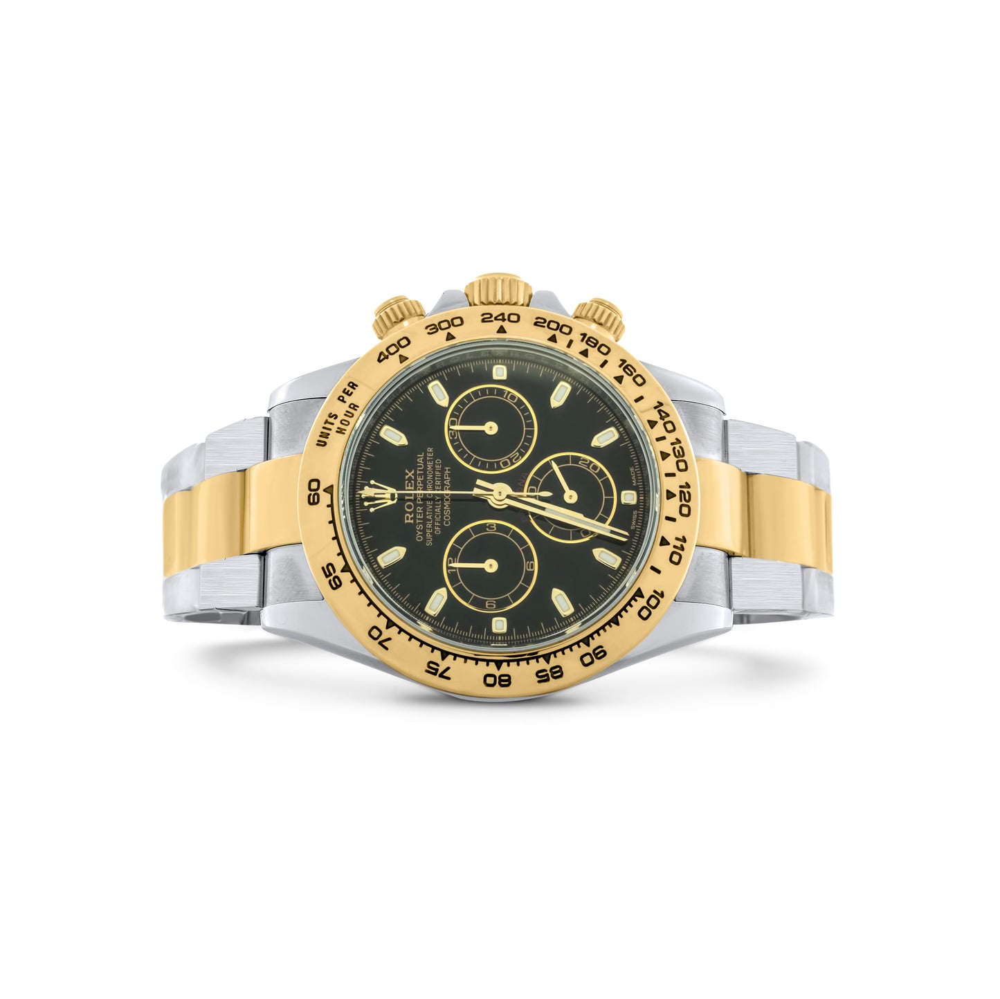 Rolex Daytona 40mm Two Tone Yellow Gold & Steel, Black Dial Ref. 116503